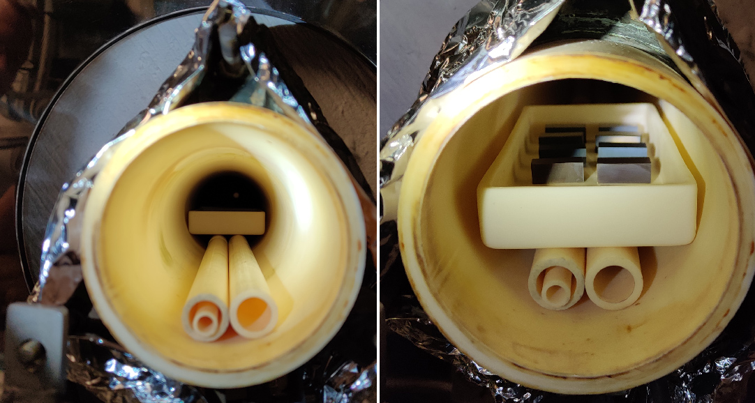 Image of the high temperature corrosion of the metal samples